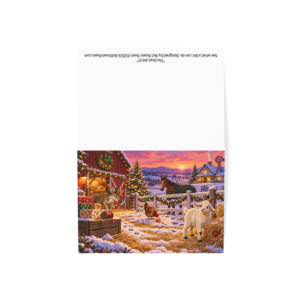 Whodunit Christmas Card: The Runaway Ribbon Mystery