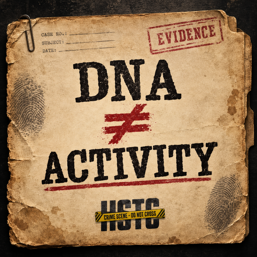 DNA ≠ Activity Black Coffee Mug — Vintage Case File Edition (11oz)