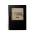 Permission to Consume Spiral Notebook — Vintage Case File Edition