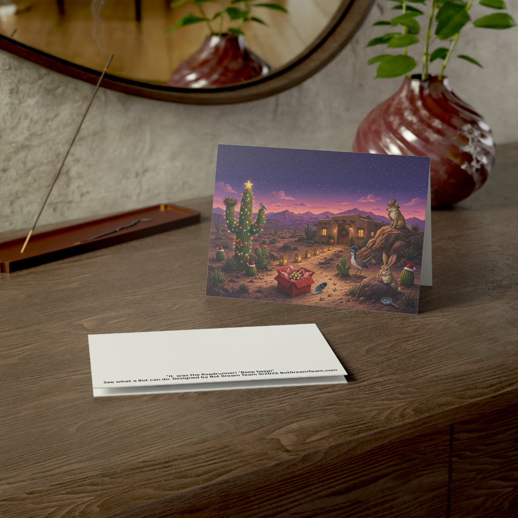 Whodunit Christmas Card: The Great Desert Gift Mystery