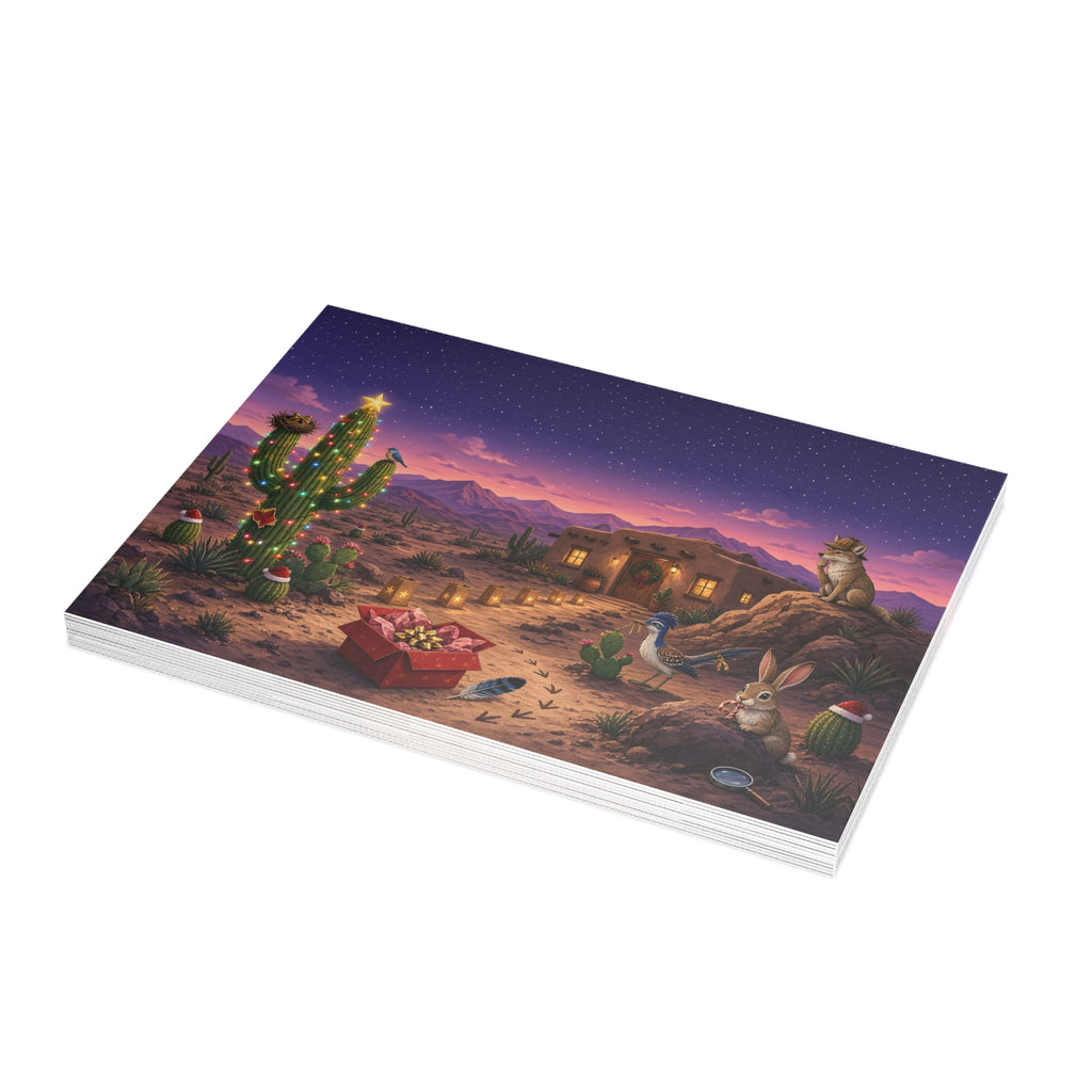 Whodunit Christmas Card: The Great Desert Gift Mystery