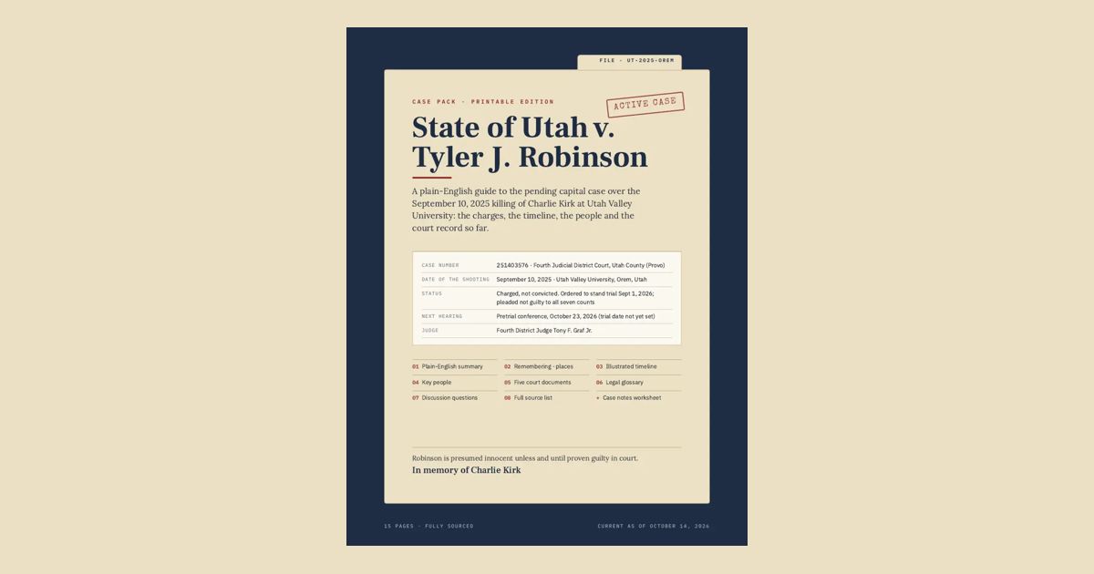 Cited Cases case pack: The Tyler Robinson Case