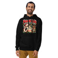 Probable Claus. Not Probable Location. — Christmas Hoodie — front lifestyle (black, model)